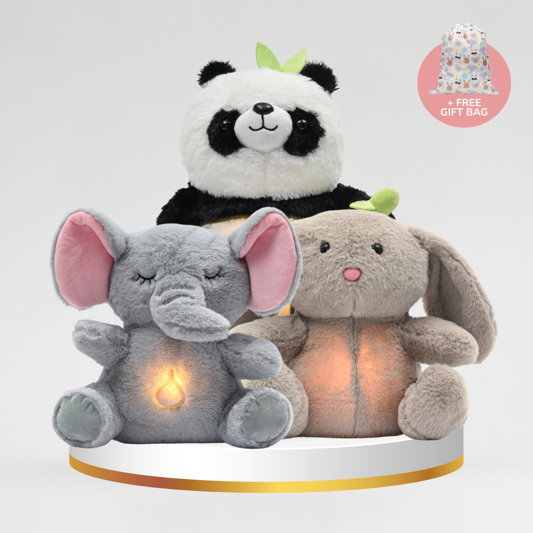 Lapin respirant + Éléphant + Panda