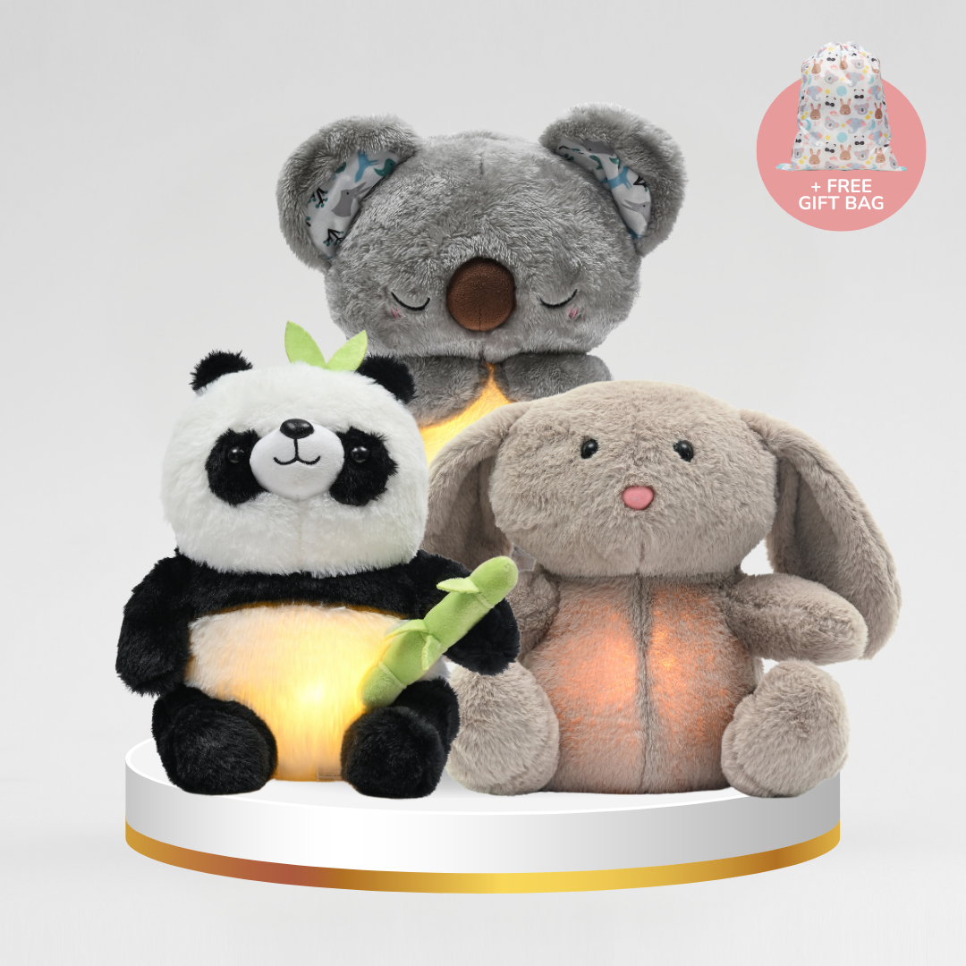 Koala respirant + Panda + Lapin